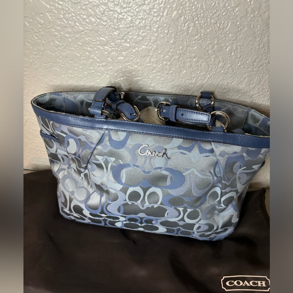 Coach Blue Signature Shoulder Bag